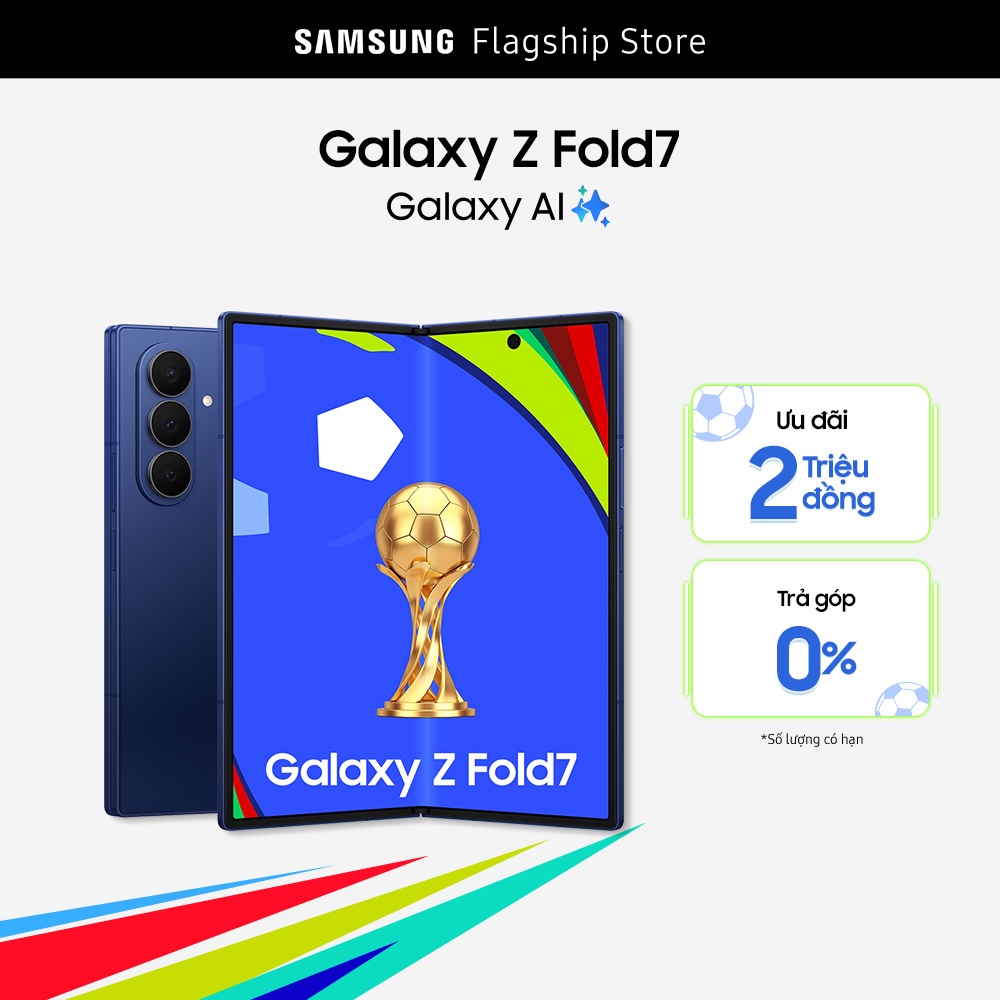 [SIÊU SALE GIỮA NĂM 20H 5-8.6] Điện thoại Samsung Galaxy Z Fold7 (256GB | 512GB), Điện thoại AI, Camera 200MP, Màn hình 8.0" tối ưu đa nhiệm, Mỏng nhẹ nhất
