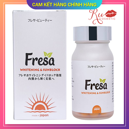Mẫu mới 2020 - Viên uống trắng da chống nắng FRESA Nhật Bản