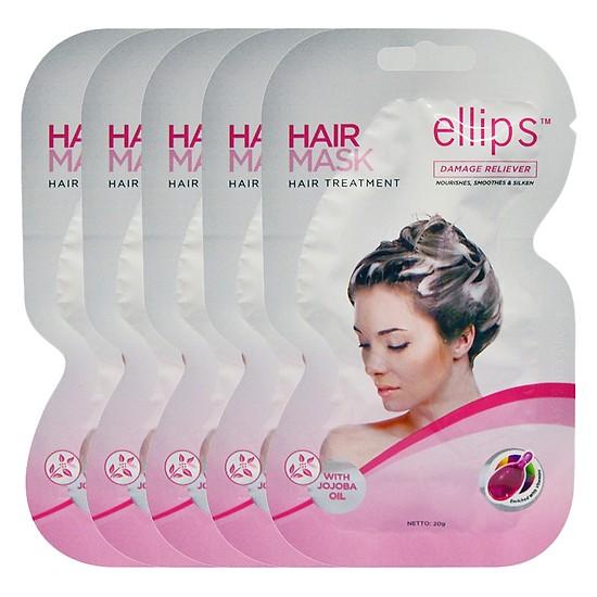 Combo 5 kem ủ tóc ellips - dưỡng chất nuôi tóc khỏe - phục hồi tóc