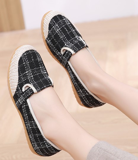 Giày lười nữ giày lười vải đế cao su mềm