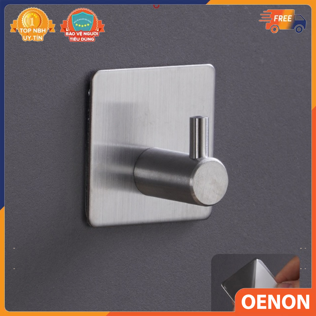 Móc Dán Tường INOX SUS304 Siêu Dính, Móc Treo Khăn Tắm, Treo Quần Áo, Treo Đồ Bếp Lắp Đặt Dính Tường Không Cần Khoan