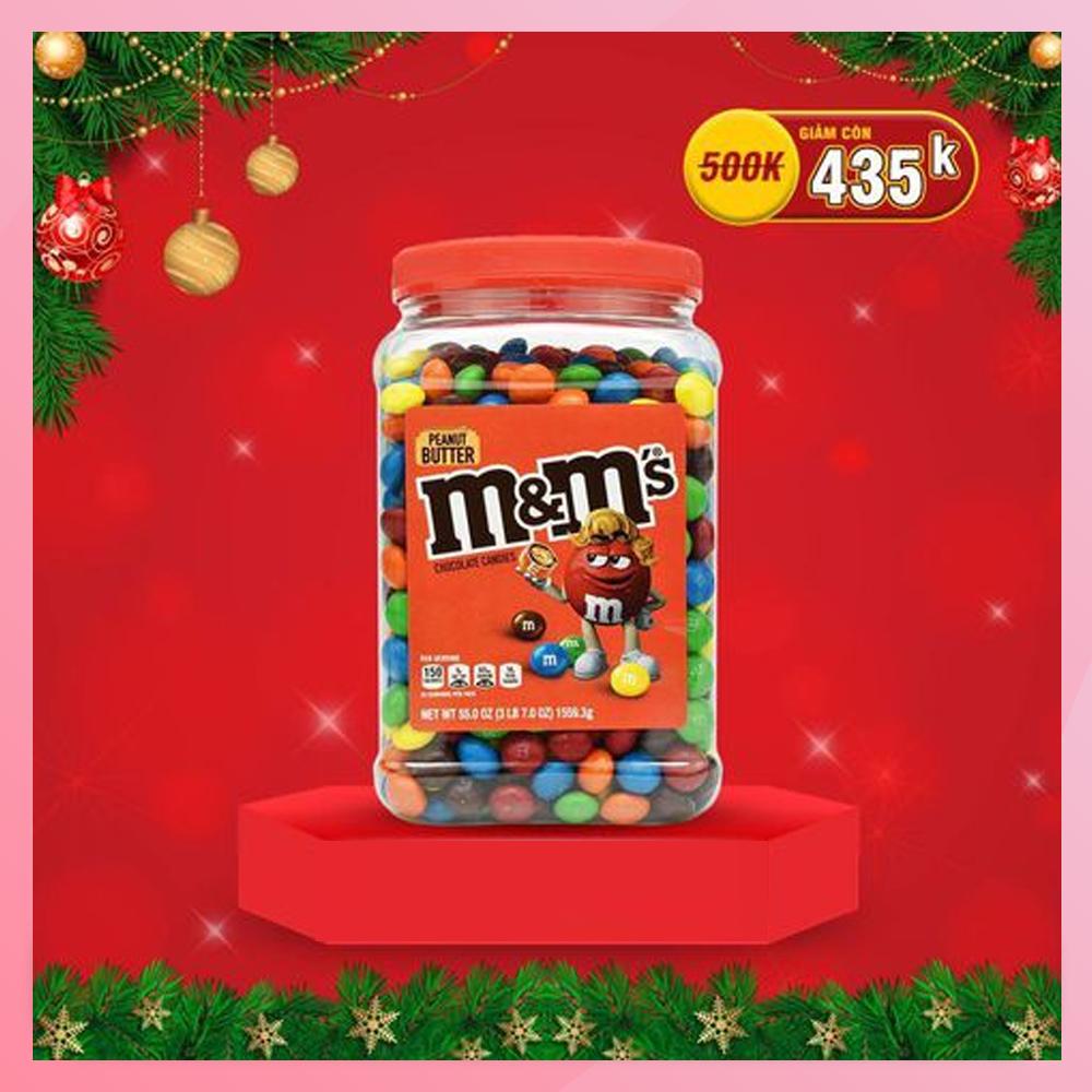Kẹo socola nhân đậu phộng m&m peanut butter 1.55kg