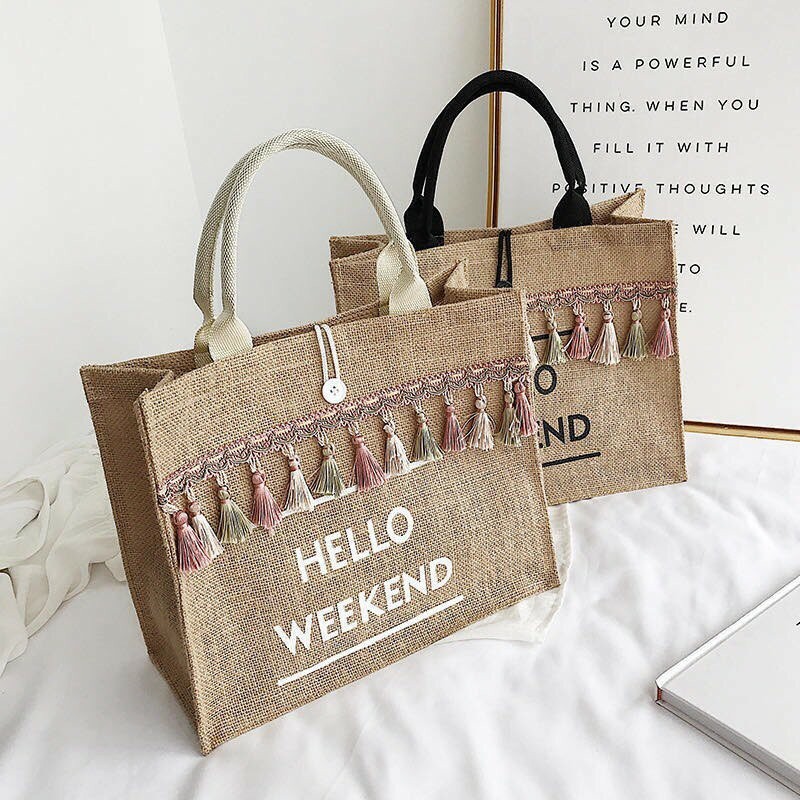 Pvn16884 túi cói hello weekend mẫu mới siêu hot t2
