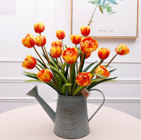 Hoa giả - hoa tulip - lụa cao cấp, hoa giả decor, trang trí, chụp ảnh - cành 3 bông. fl10a.htl