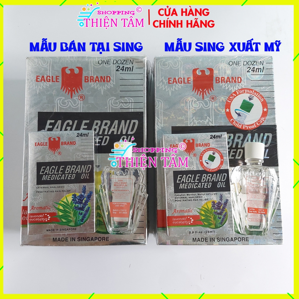Dầu Trắng Con Ó 2 Nắp Mỹ (Cam kết hàng thiệt) Hương Oải hương LAVENDER 24ml Singapore
