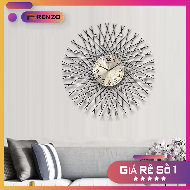 Đồng hồ treo tường đẹp trang trí hiện đại hàng Việt Nam chất lương cao làm quà tặng tân gia D1919