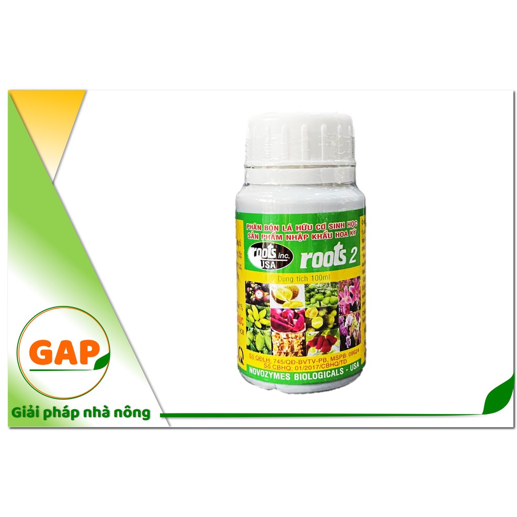 Phân bón lá cao cấp hoa kỳ roots2 100ml kích thích rễ phát triển giải độc cho cây trồng bị ngộ độc phèn roots 2