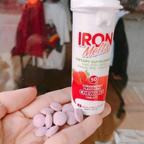 Viên ngậm Iron Melts - Viên Bổ Sung Sắt, Acid Folic, Vitamin B12 Và Vitamin C