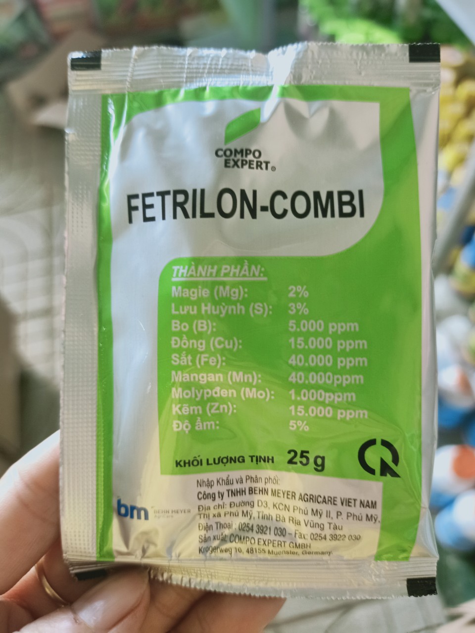 Phân bón vi lượng Fetrilon Combi gói 25gr Behn Meyer Đức