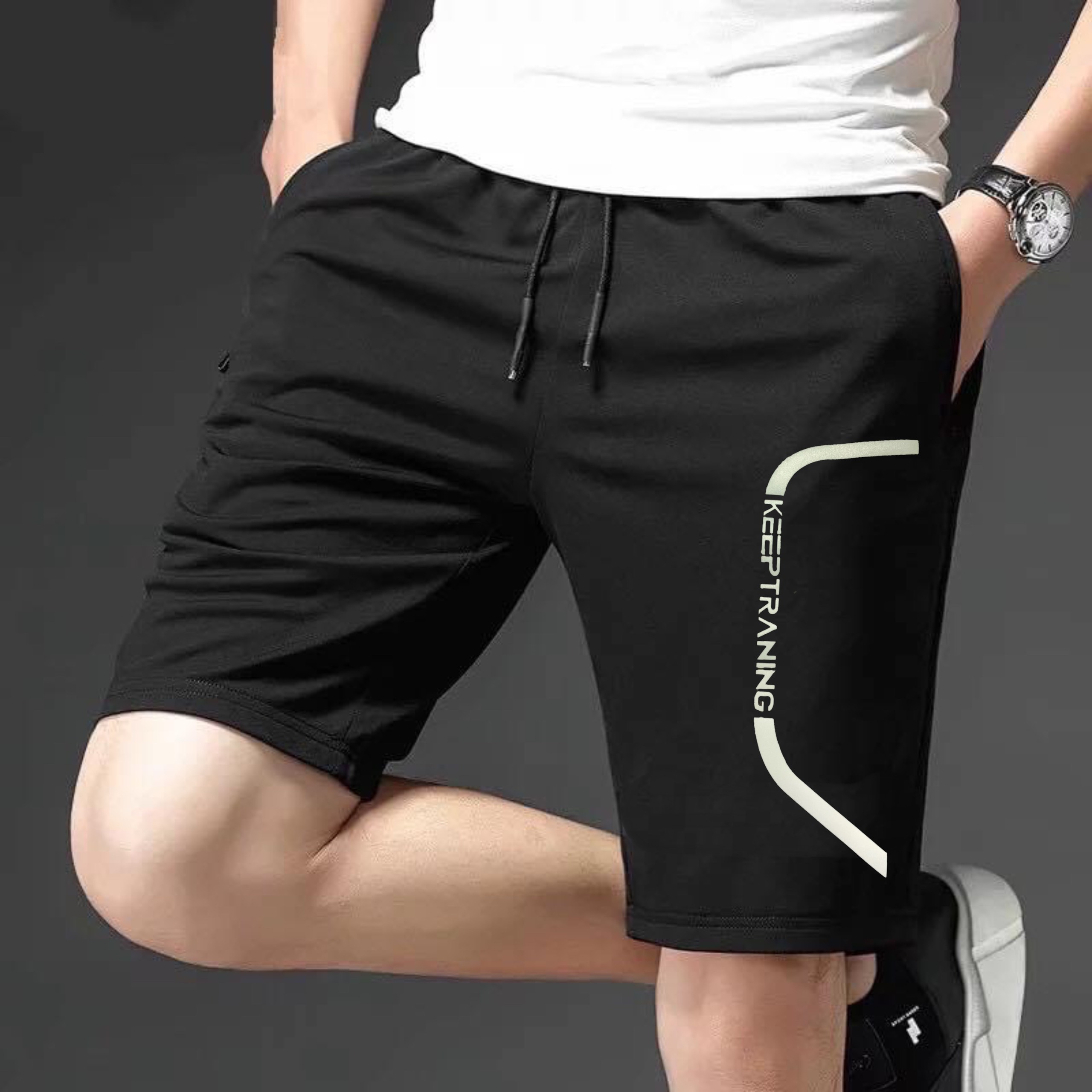 Quần Short thun nam - quần ngố nam vải thun  QN-KTRAINING