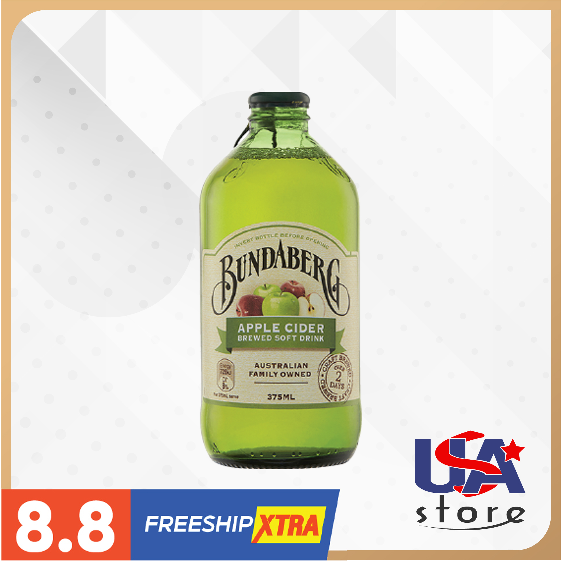 Nước ép có gas Bundaberg Apple Cider 375ml
