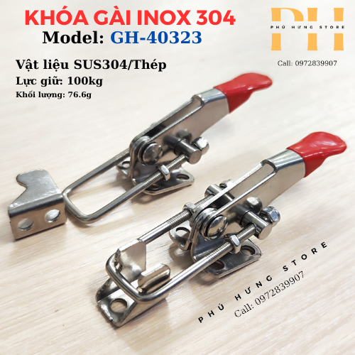 Khóa gài nhanh, khóa sập gh 40323 size 110mm.