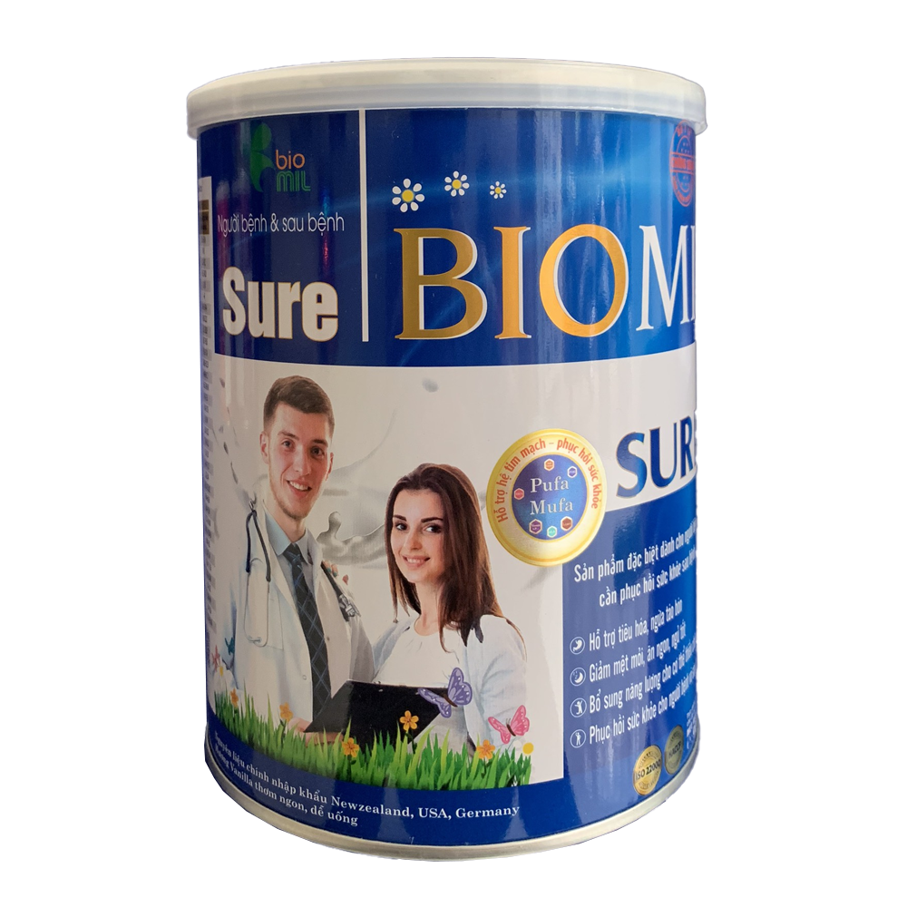Sữa bột Biomi Sure (900g) - Dành cho người bệnh cần phục hồi sức khỏe sau bệnh