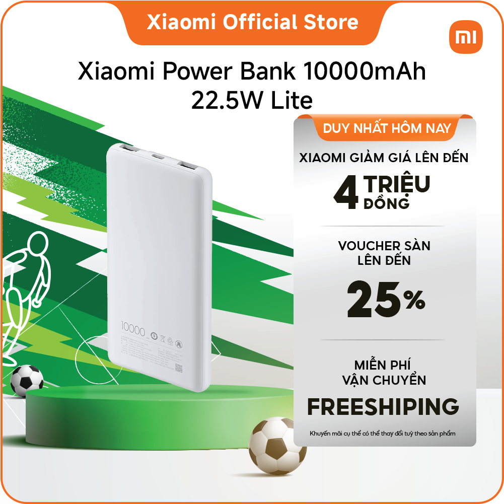 Xiaomi Power Bank 10000mAh 22.5W Lite Dễ dàng mang theo và đáp ứng cho mọi nhu cầu sạc nhanh của bạn