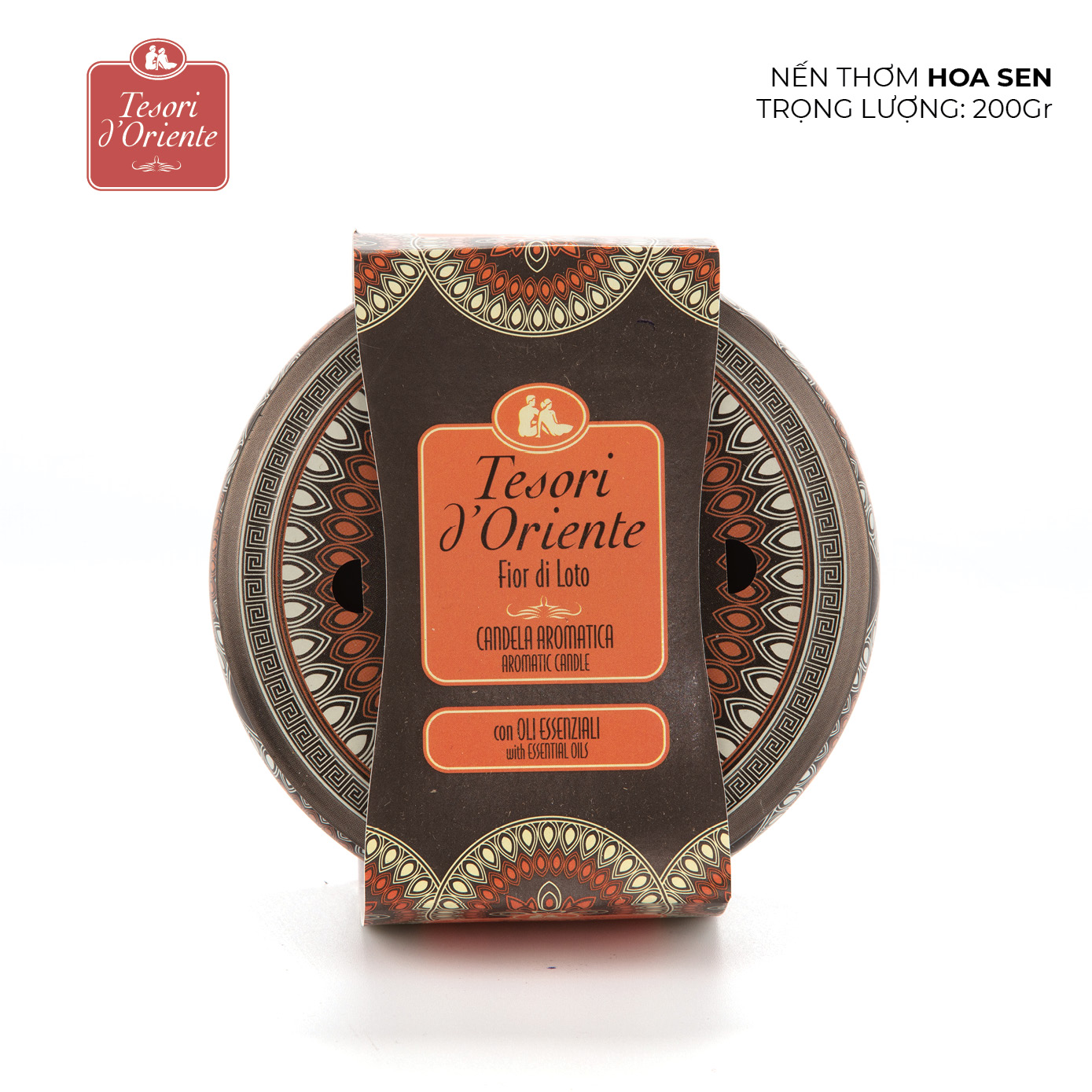 Nến thơm Tesori d'Oriente Hoa sen 200g