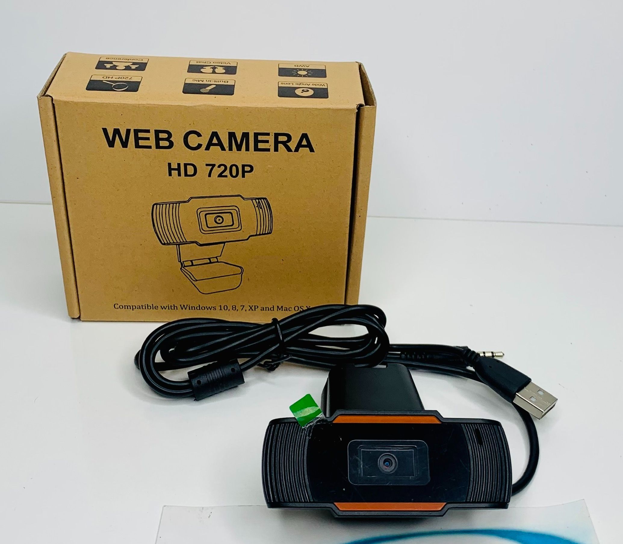 Webcam 720p-1080p có mic kẹp màn hình máy tính, camera hỗ trợ học online, livestream, giảng bài