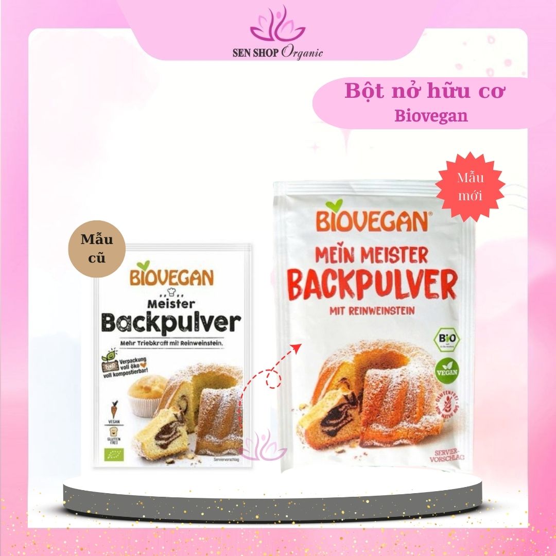 Bột nở hữu cơ làm bánh BIOVEGAN - Organic Baking Powder - 17gr
