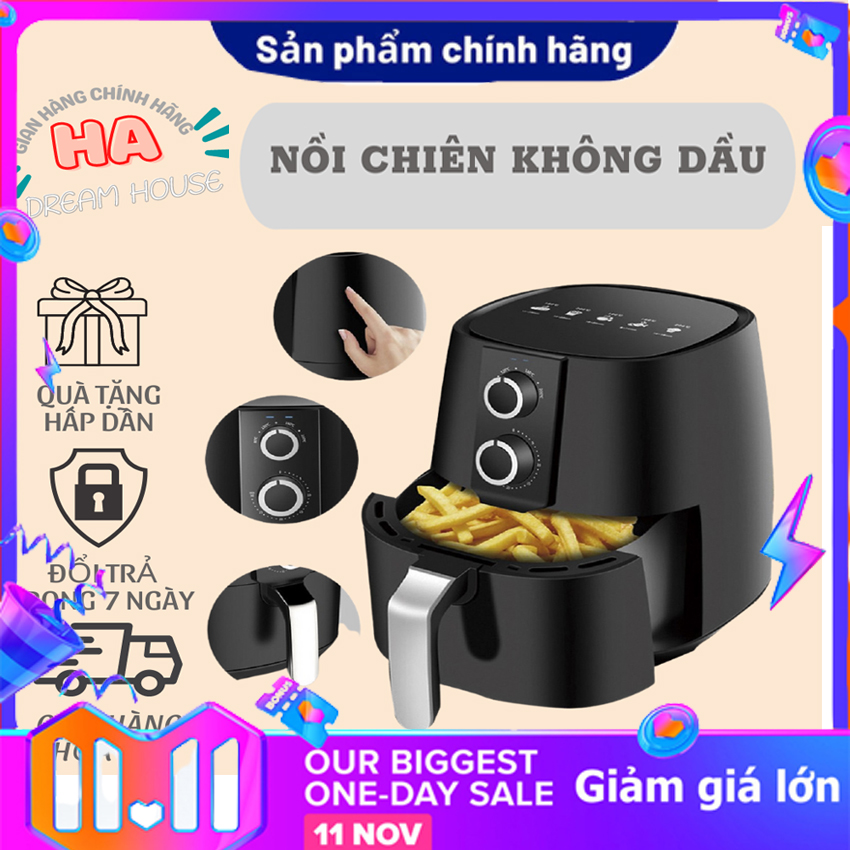 .nồi chiên không dầu , bếp chiên không dầu camel 7l noi chien khong dau da nang