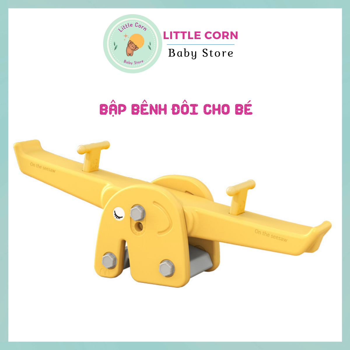 Bập Bênh Đôi Cho Bé Cao Cấp, Bập Bênh Cho Bé Vận Động Chơi Tương Tác, Chất Liệu An Toàn Không BPA