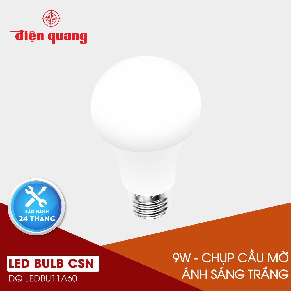Đèn LED Bulb Điện Quang ĐQ LEDBU11A60 09765 (9W daylight, chụp cầu mờ) - Tiết kiệm điện