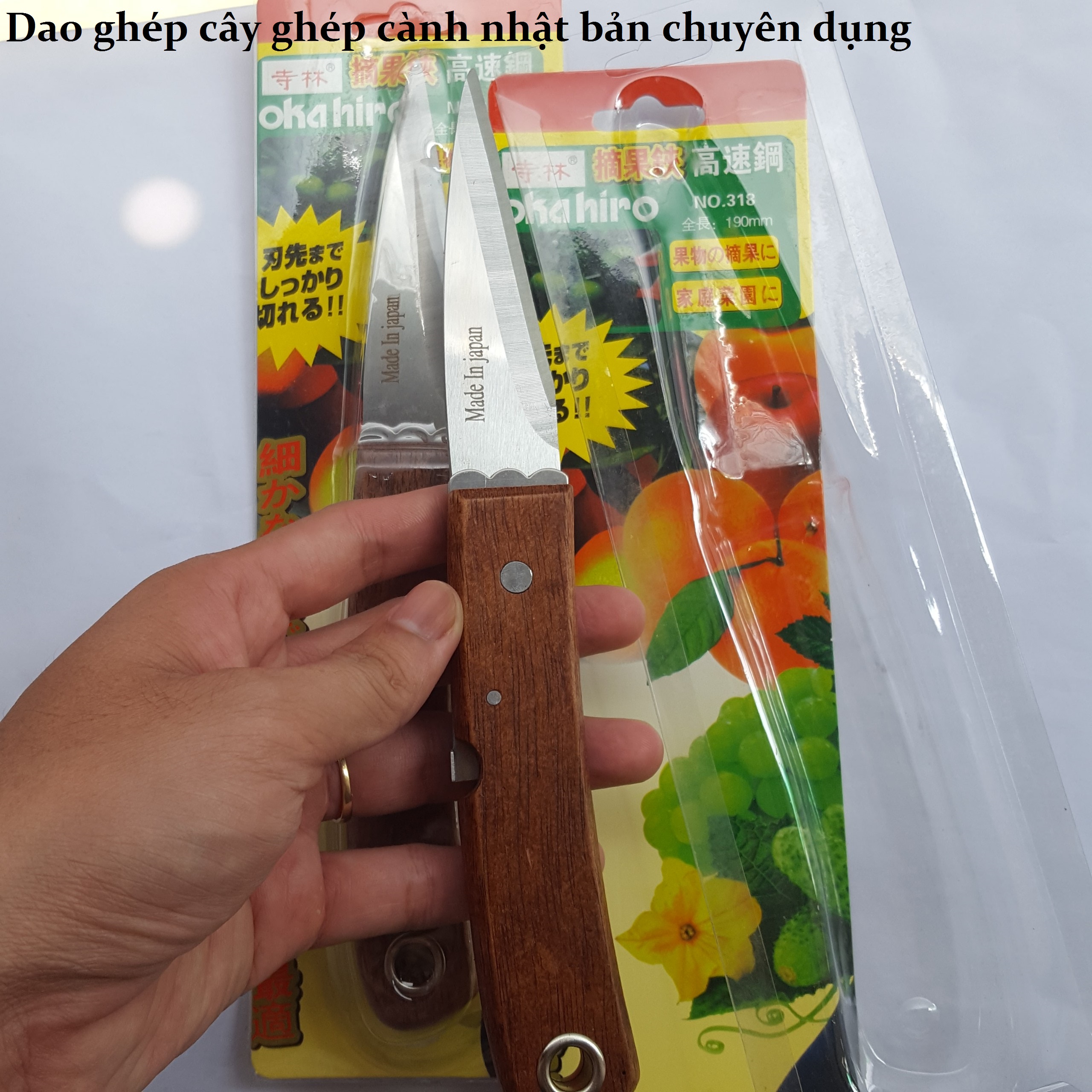 Dao ghép cây ghép cành cán gỗ chuyên dụng nhật bản chính hiệu