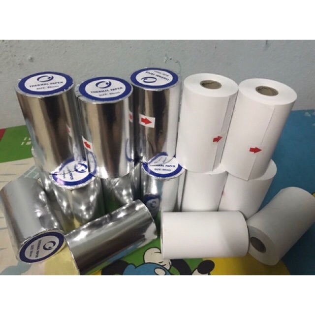[HCM]Combo 10 cuộn giấy in nhiệt khổ K57 (57mmx45mm) dành cho máy in bill khổ nhỏ in Bill hóa đơn dành cho: nhà hàng quán ăn shop siêu thị nhà sách trung tâm thương mại.