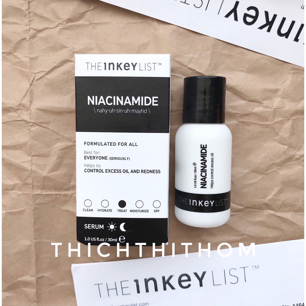 Tinh chất giảm mụn kiềm dầu mờ thâm niacinamide the inkey list 30ml