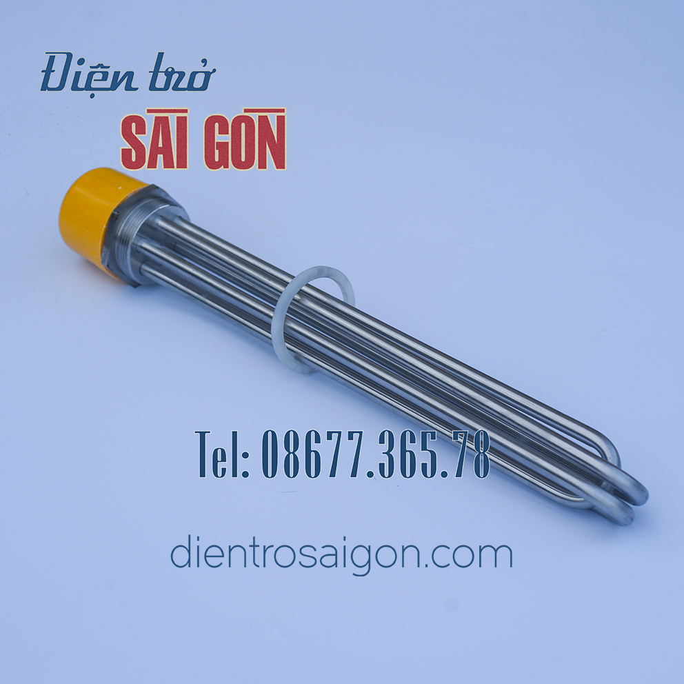 Điện trở củ ren phi 59 điện áp 220V/380V chất liệu inox 304 sử dụng đun dầu, đun nước