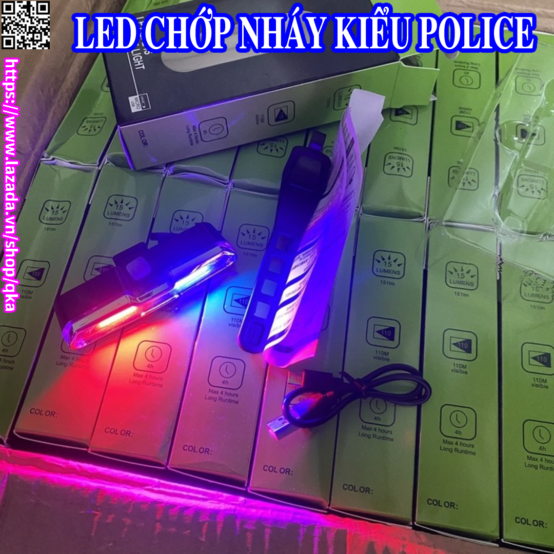 Đèn Led chớp nháy 3 màu kiểu police cho ô tô xe máy