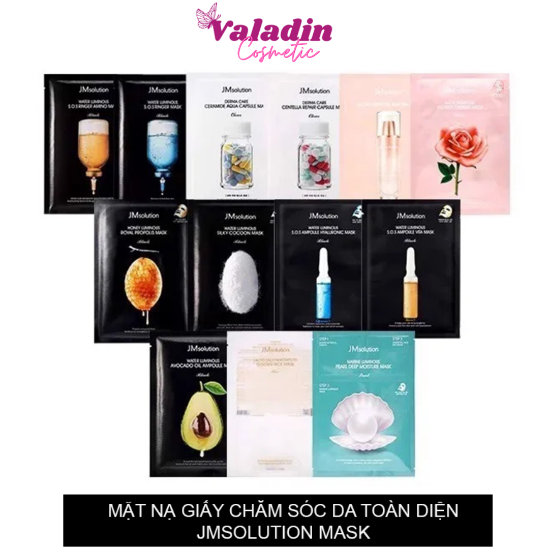 Mặt nạ trắng da jmsolution mặt nạ giấy jm solution cấp ẩm 30ml đủ mùi