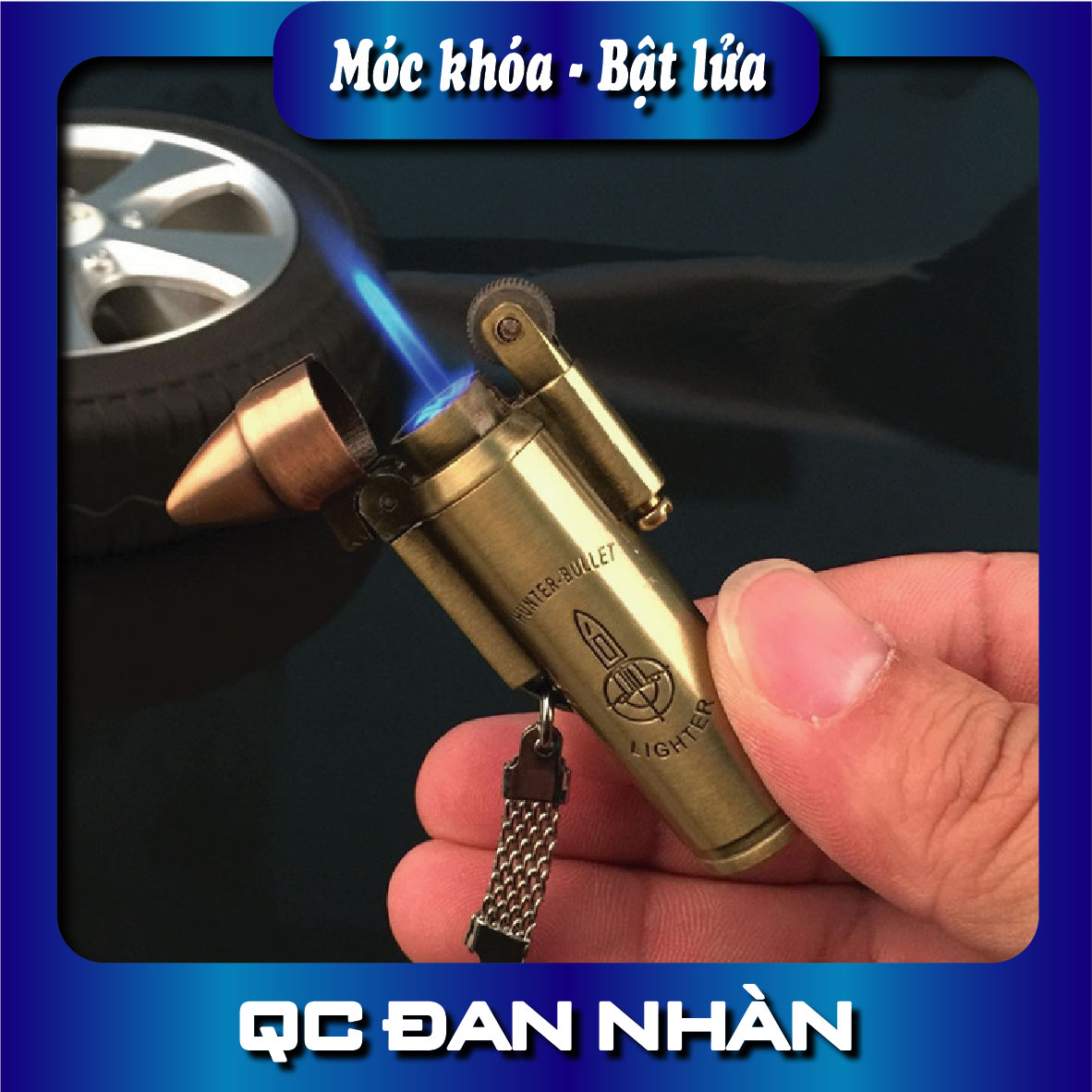 Bật lửa hình viên dan - Móc khóa hình viên dan