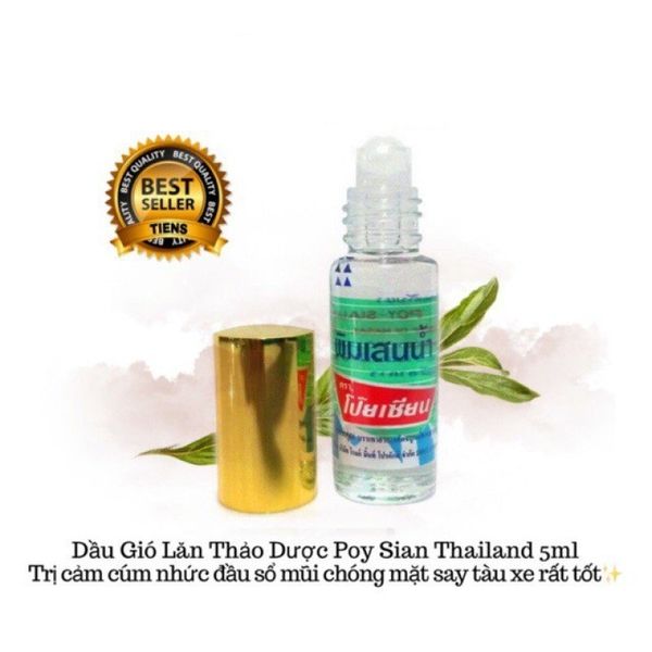 Dầu gió lăn poy sian chai lăn 5ml - thái lan