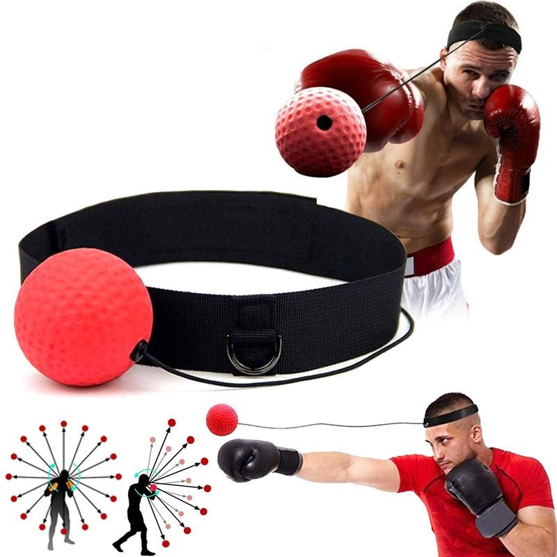 Bóng Tập Phản Xạ Boxing Treo Đầu Tập Võ Thuật, Bóng Phản Xạ Phản Lực Từ 20-80gram Dây Dài 90cm Cao Cấp Tập MuayThai Tập Võ