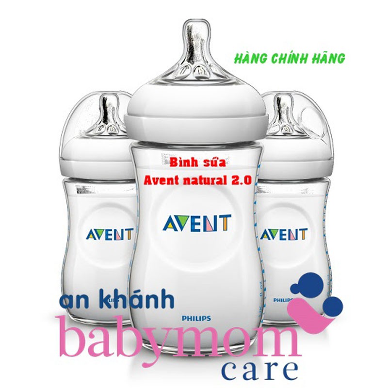 Bình sữa Philips Avent natural 125ml 260ml 330ml đủ màu