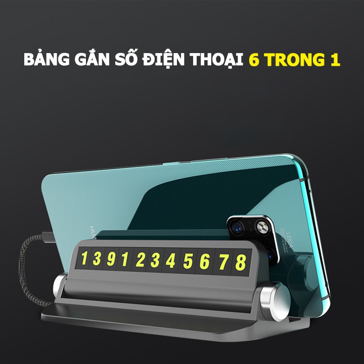 Bảng gắn số điện thoại trên taplo ô tô kiêm giá đỡ