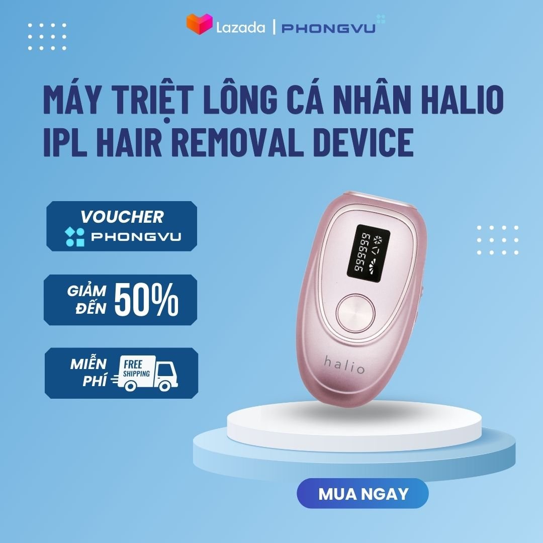 Máy triệt lông lạnh cá nhân Halio IPL Cooling Hair Removal Device - Bảo hành 12 tháng