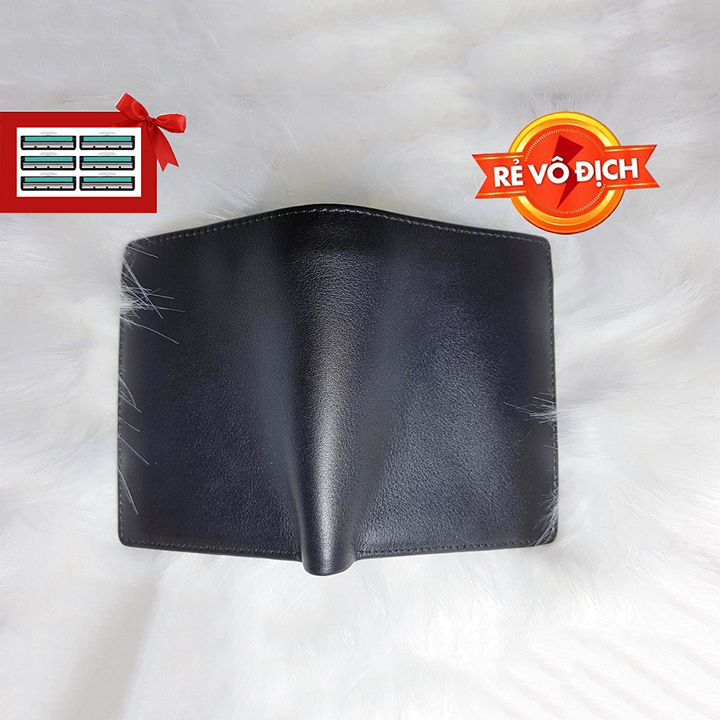 [HCM]Bóp ví da bò loại 1 Ruby RLS-VNN Tặng kèm 6 lưỡi dao cạo râu kép trị giá 60.000 đ