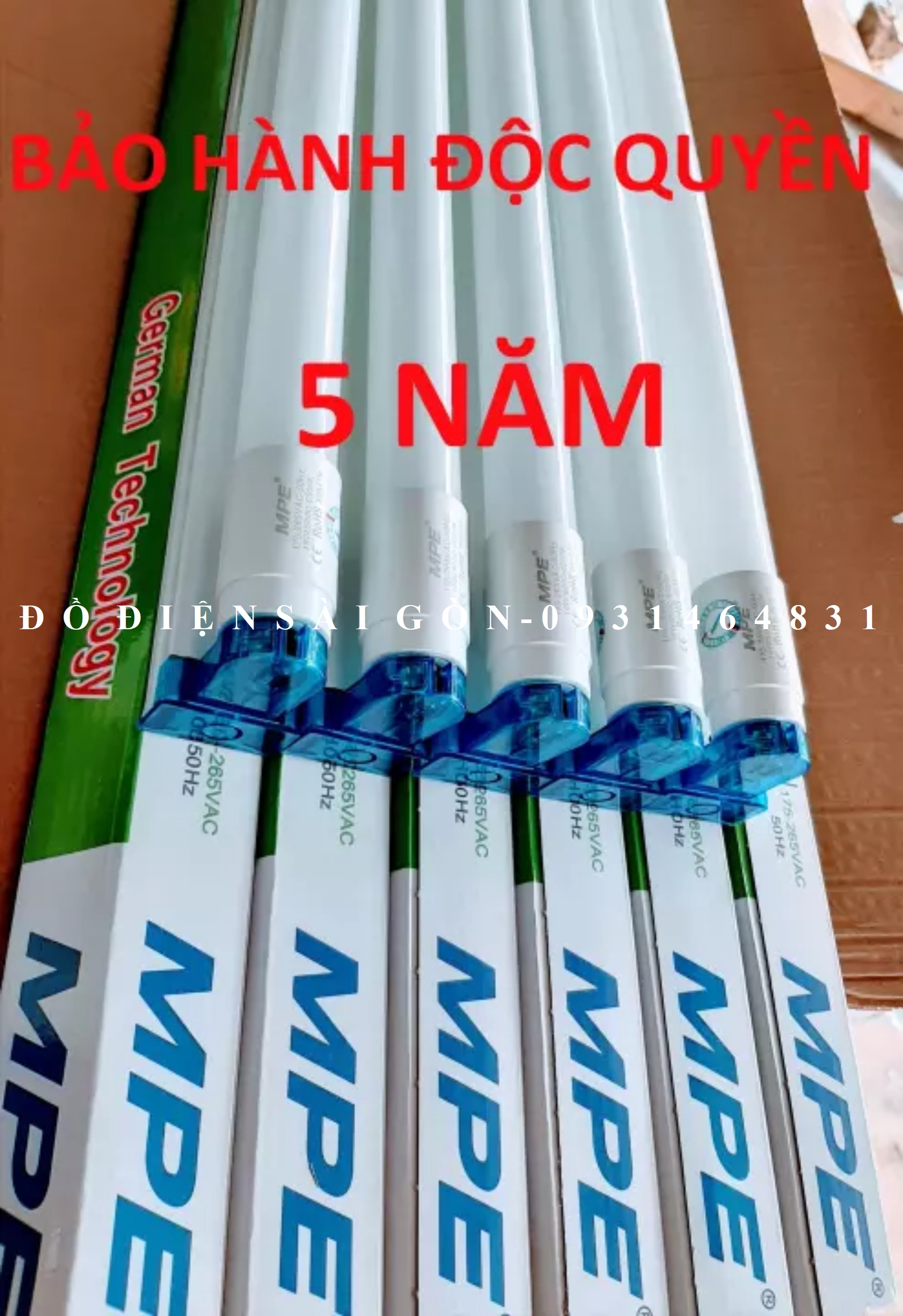 Combo 4 Bộ Đèn Led Tuýp 6 tấc 60cm MPE Hàng Chính Hãng