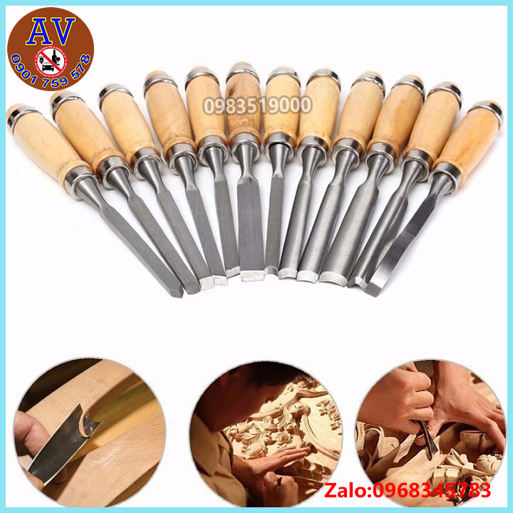 Bộ đục gỗ 12 món