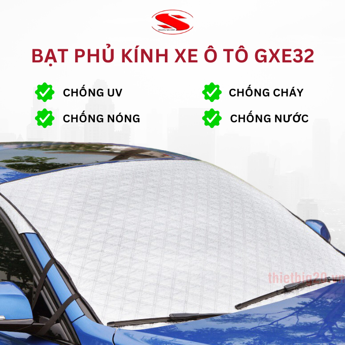 Bạt 4 lớp dành cho xe ô tô chống nắng kính lái dược tráng bạc cao cấp - GXE32