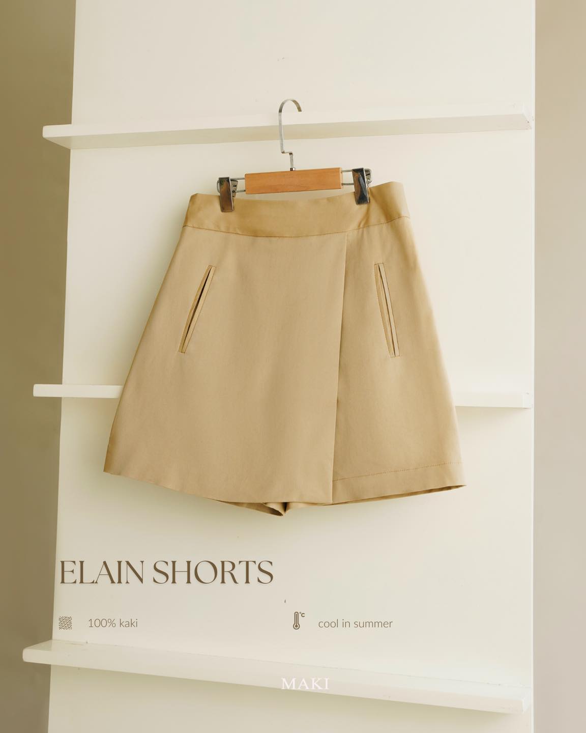 MAKI - Elain Shorts - Quần váy nâu