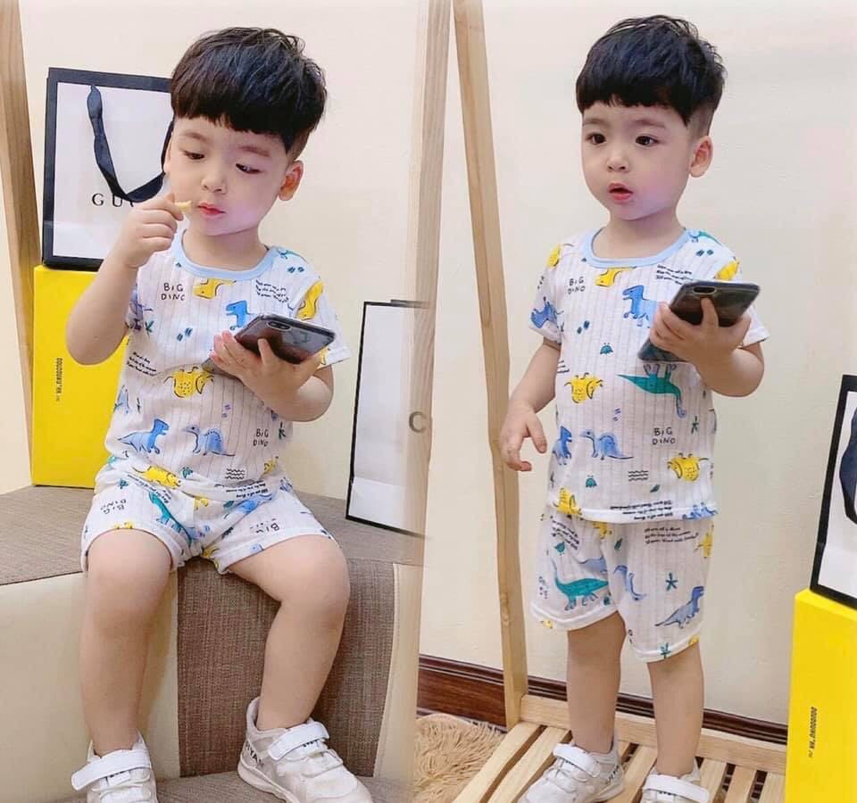[HCM]XÃ KHO COMBO 2 bộ cotton giấy xuất hàn bé trai bé gái