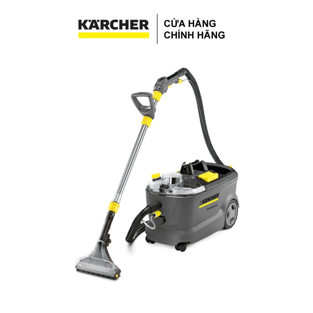 Máy giặt thảm chuyên dụng Karcher Puzzi 10/2 Adv với hiệu suất làm sạch 30-45 m2/h, máy giặt thảm công nghiệp
