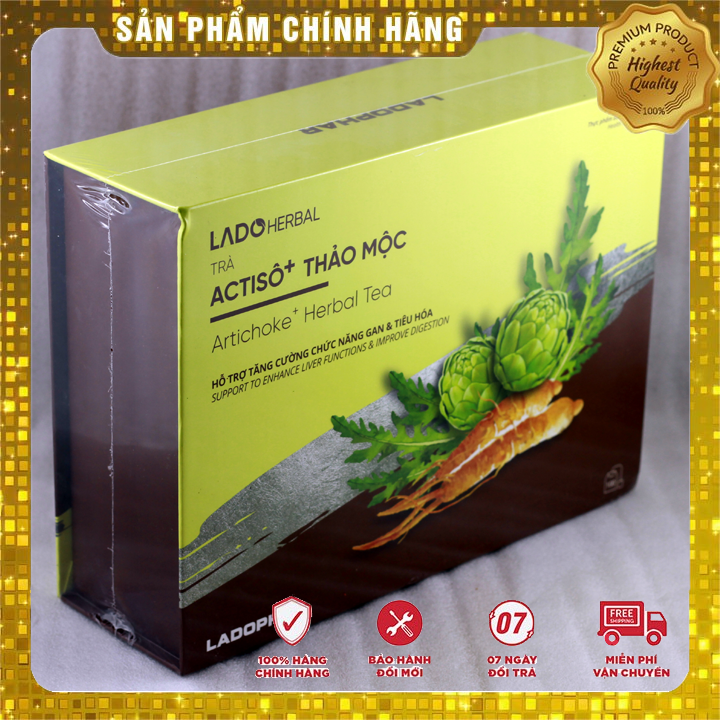 Trà Actisô+ Thảo Mộc - Hộp 100 Túi Lọc LADOPHAR