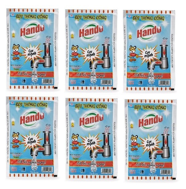 Combo 6 gói bột thông tắc cống nội địa Hando 100g BT58