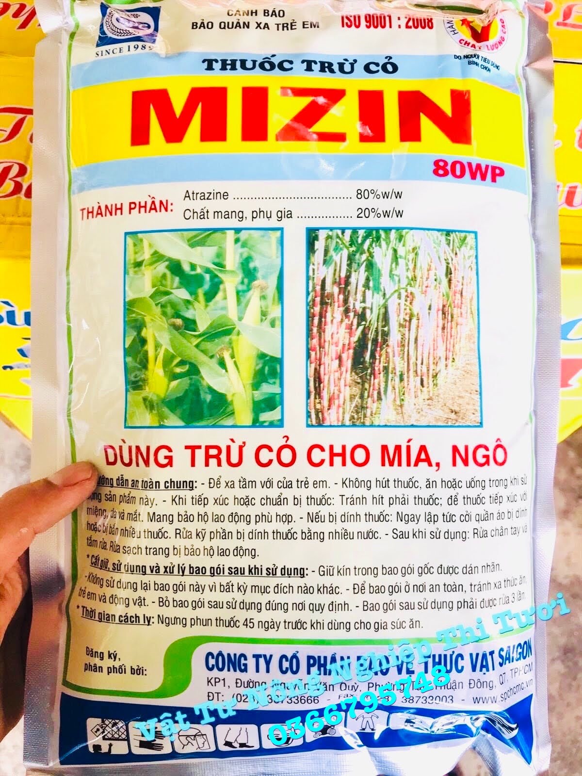 Thuốc trừ cỏ bắp, mía Mizin 80 wp - hiệu quả cực cao
