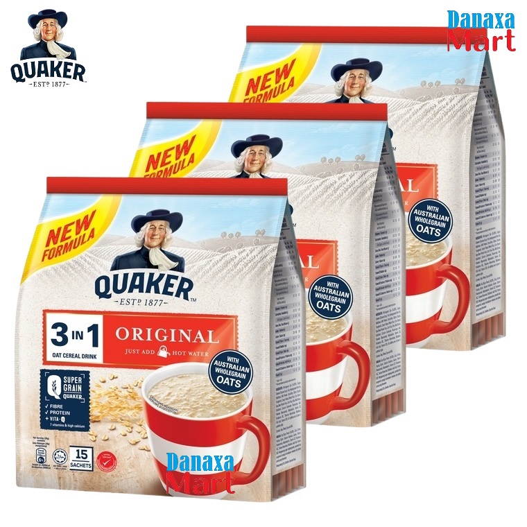  Combo 3 Gói Thức Uống Yến Mạch Quaker 3in1 Vị Truyền Thống 