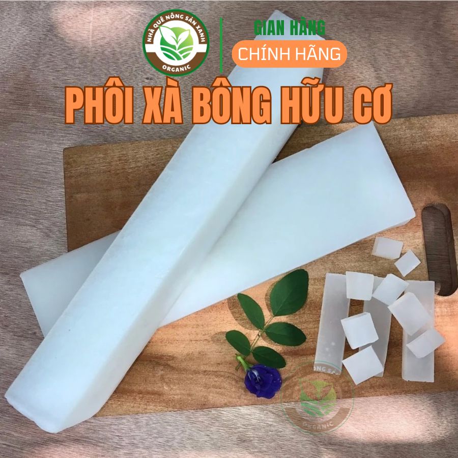 1kg phôi xà bông hữu cơ tự nhiên từ dầu dừa, dầu cọ sinh dược đạt chuẩn usda, eu