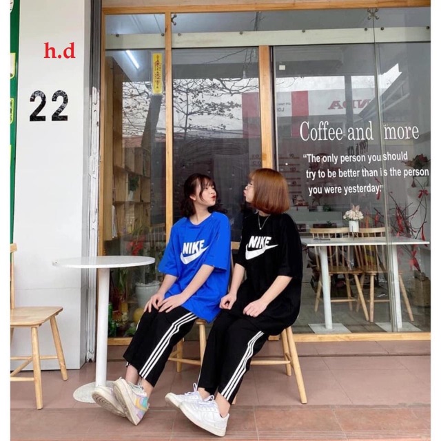 Set Thời Trang Áo NIKEX + Quần 3 Sọc