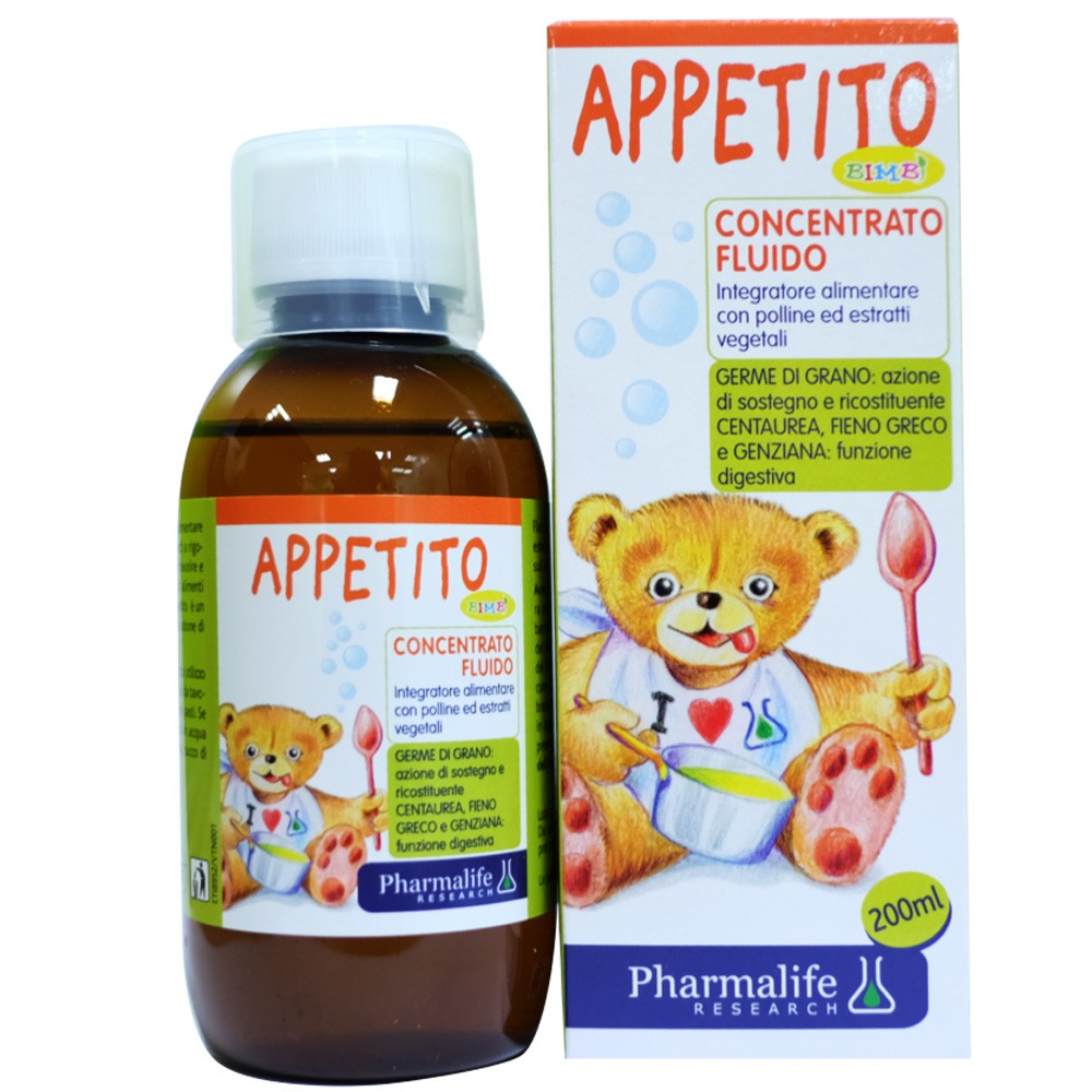 FITOBIMBI APPETITO – SIRO ĂN NGON 3 TÁC ĐỘNG KÉP TỪ THẢO DƯỢC CHUẨN HÓA CHÂU ÂU CHAI (200ML) - NHẬP KHẨU TỪ Ý